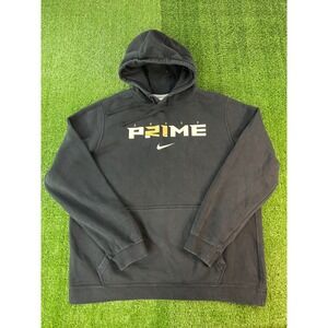 Nike Coach Prime Colorado Buffaloes Pullover Hoodie Sweatshirt Black Mens Size L